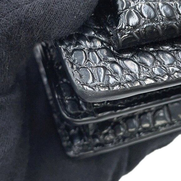 SAINT LAURENT PARIS Sunset ChainShoulder Bag Croco embossed leather Black 442906 - Picture 8 of 15